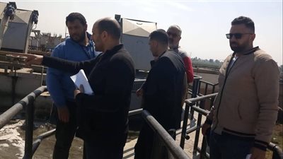 صحة القليوبية تتابع المواصفات القياسية بمحطة معالجة الصرف بالرملة 