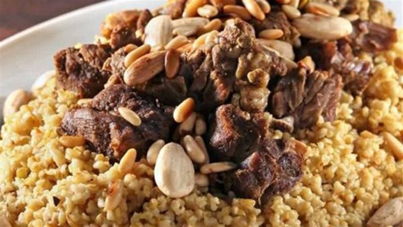 طاجن الفريك باللحمة
