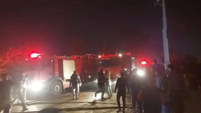 حريق كبير في هنجر غزل ونسيج وألياف بكفر الشيخ وإصابة 19 شخصا (صور)