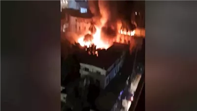 حريق هائل في المعامل المركزية بوزارة الصحة