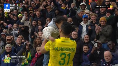 احتفل مع زوجته ونجله، مصطفى محمد يقود نانت للفوز على ليل (صور)