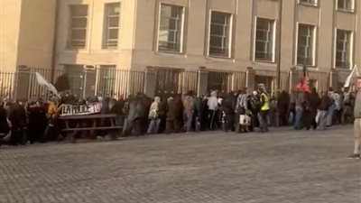 1000 شخص يشاركون في مظاهرة مناهضة لعنف الشرطة في بروكسل