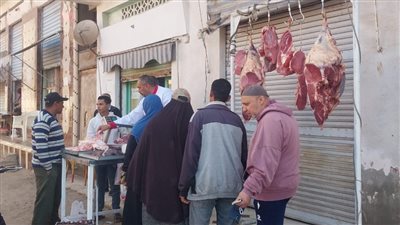إقبال كثيف على سيارات اللحوم بسعر 260 جنيها في بلقاس بالدقهلية