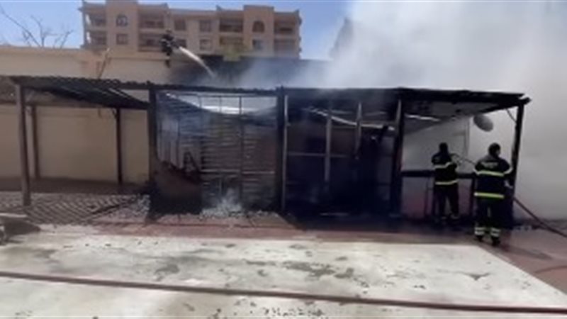 حريق داخل فى مدرسة