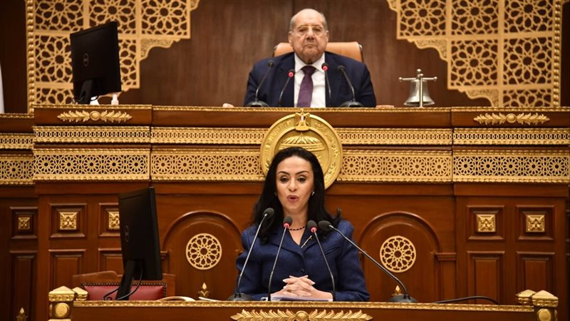 وزيرة التضامن أثناء