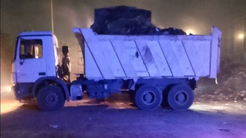 رفع تجمعات القمامة،