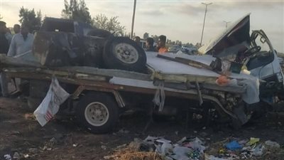 مصرع 4 أشخاص في حادث تصادم بكفر الشيخ