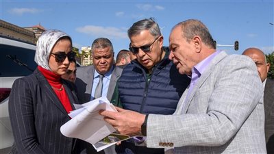 محافظ الإسكندرية يتفقد الأعمال الإنشائية لكوبري محمد نجيب والتحويلات المرورية بسيدى بشر