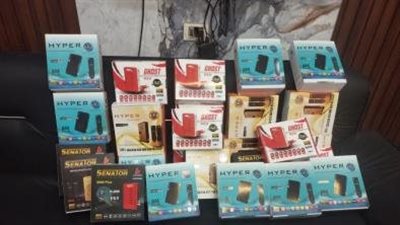 ضبط محل لبيع أجهزة فك شفرات القنوات الفضائية بدون تصريح بمنطقة إمبابة 