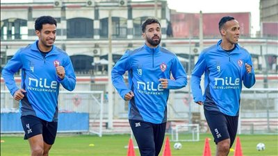 فقرة تأهيلية لثلاثي الزمالك استعدادا لمواجهة بتروجت 