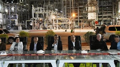 وزير قطاع الأعمال ومحافظ أسوان يشاركان العاملين بشركة كيما الإفطار الجماعي (صور)