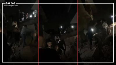 انتشال جثة سيدة و5 مصابين، الصور الأولى لانهيار منزل مكون من 3 طوابق في أسيوط (صور)