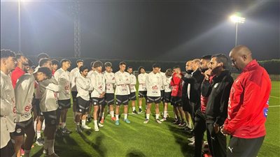 علاء نبيل وأبو حسين يحفزان لاعبي منتخب 20 سنة قبل ودية كرواتيا