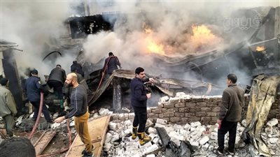 السيطرة على حريق هائل في مصنع غزل ونسيج بالغربية (صور)