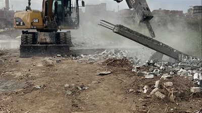 محافظ القليوبية يتابع حملة إزالة التعديات بالقناطر الخيرية