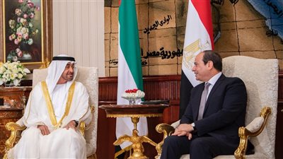 بن زايد يؤكد حرص الإمارات على تعزيز العلاقات مع مصر