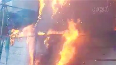 حريق هائل يلتهم مائدة إفطار جماعي في طنطا واحتراق سيارتين 