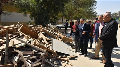 محافظ أسيوط يتابع إعادة تدوير الرواكد بورش المدرسة الثانوية الزخرفية (صور) 