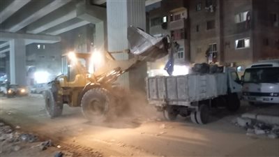  في حملات ليلية، رفع 2000 طن مخلفات على مدار أسبوع بالجيزة