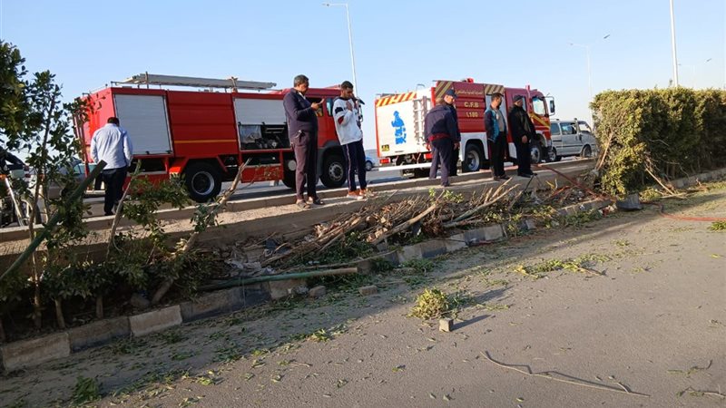 حريق سيارة فى حادث
