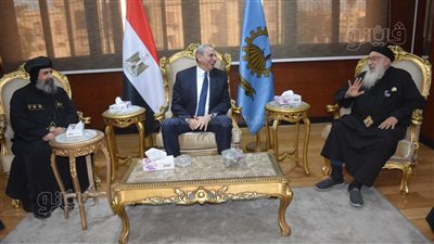 محافظ الغربية يستقبل الأنبا إغناطيوس للتهنئة بعيد الفطر المبارك 