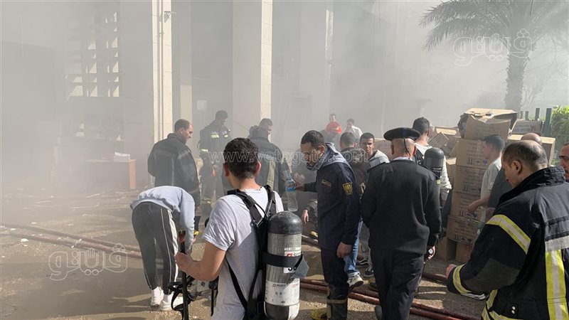 حريق مبنى بريد رمسيس