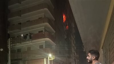 حريق هائل يلتهم شقة سكنية في المنيا (صور)