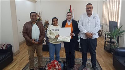  وكيل شباب الدقهلية تكرم اللاعبة رهف طارق المغاوري