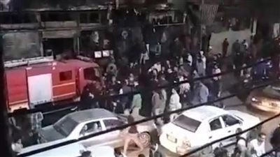 إخماد حريق هائل نشب داخل مطعم مأكولات في المنيا