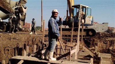 تغطية ترعة أم سمك بمنية النصر في الدقهلية