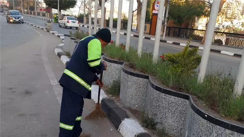 أعمال نظافة بالمنصورة