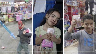 إقبال على محلات ألعاب الأطفال في حدائق المعادي بليلة عيد الفطر (فيديو وصور) 