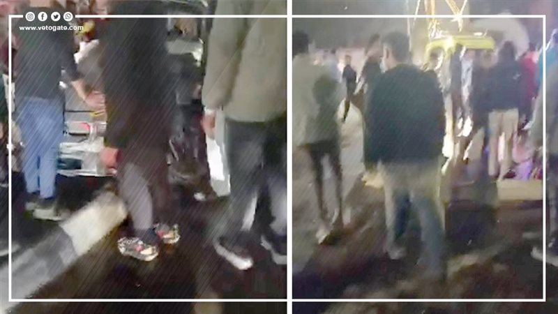 تصادم سيارتين بطريق