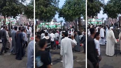زحام بساحة القنائي لأداء صلاة عيد الفطر بالحديقة لأول مرة (بث مباشر)