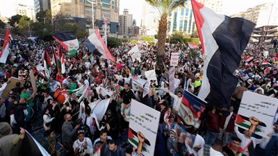 وقفات حاشدة في الجيزة والمحافظات لتأييد الرئيس السيسي ورفض تهجير الفلسطينيين (فيديو) 