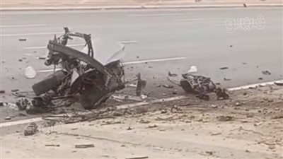 سيارة تتحول إلى قطع حديدية ومصرع قائدها في حادث تصادم مروع بطريق السويس (صور)