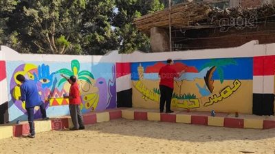 بخريطة مجسمة لمصر.. مدرس بالغربية يحول مدرسته لمتحف مفتوح | صور