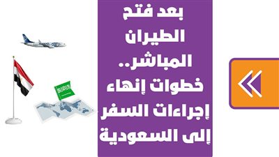 بعد فتح الطيران المباشر.. خطوات إنهاء إجراءات السفر إلى السعودية | إنفوجراف