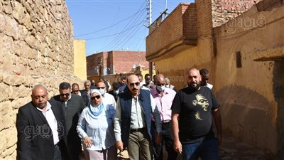 محافظ أسوان يتفقد أعمال ترميمات المنازل المتضررة من السيول| صور