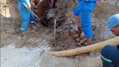 مياه القناة: إصلاح عدد من الخطوط الرئيسية المكسورة 