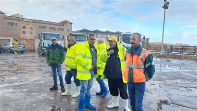 الصرف الصحي بالإسكندرية تتابع اعمال شفط مياه الأمطار 