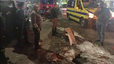 هبوط أرضي بعمق ٤ أمتار في شبرا الخيمة | صور 