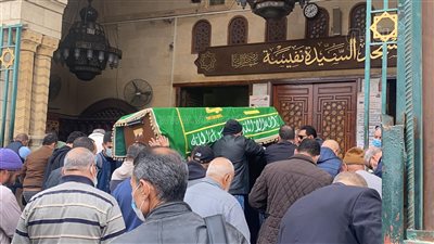 تشييع جثمان شقيق مجدي الهواري من مسجد السيدة نفيسة | فيديو 