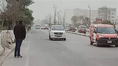 سقوط أمطار خفيفة ورياح شديدة بالإسكندرية