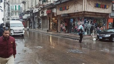 أمطار غزيرة على الإسكندرية تزامنا مع نوة قاسم | صور