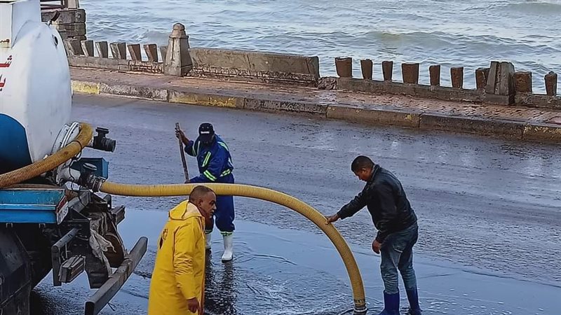 خروج مياه الأمواج