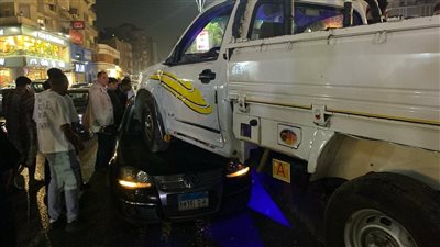 حرامي منحوس، حادث مفاجئ يكشف عن سرقة سيارة نقل عليها توكتوك بالجيزة (صور)