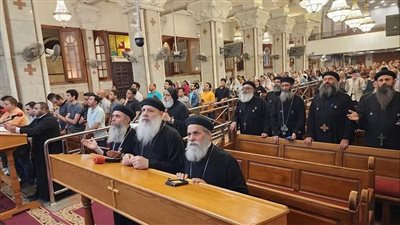 الأنبا ميخائيل يترأس التسبحة الشهرية في إيبارشية حلوان