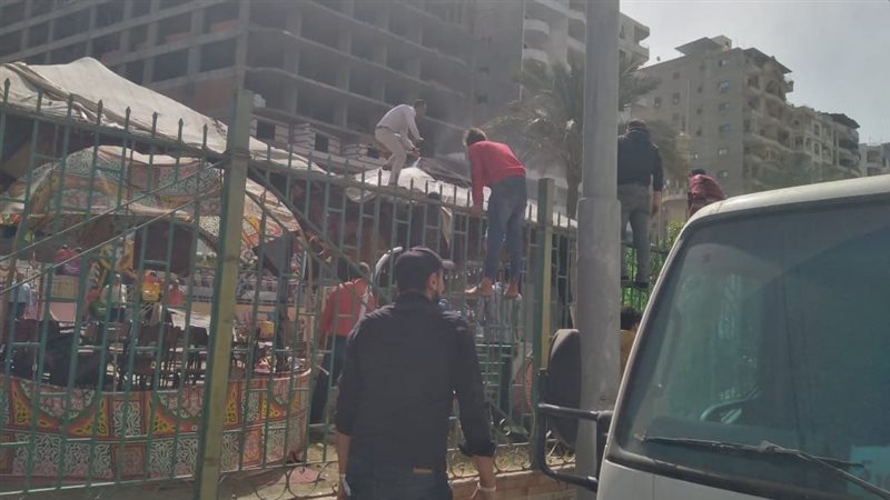 حريق داخل حديقة الطفل