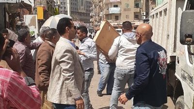 حملات مكبرة لرفع الإشغالات والتعديات بميدان عرابي بالشرقية